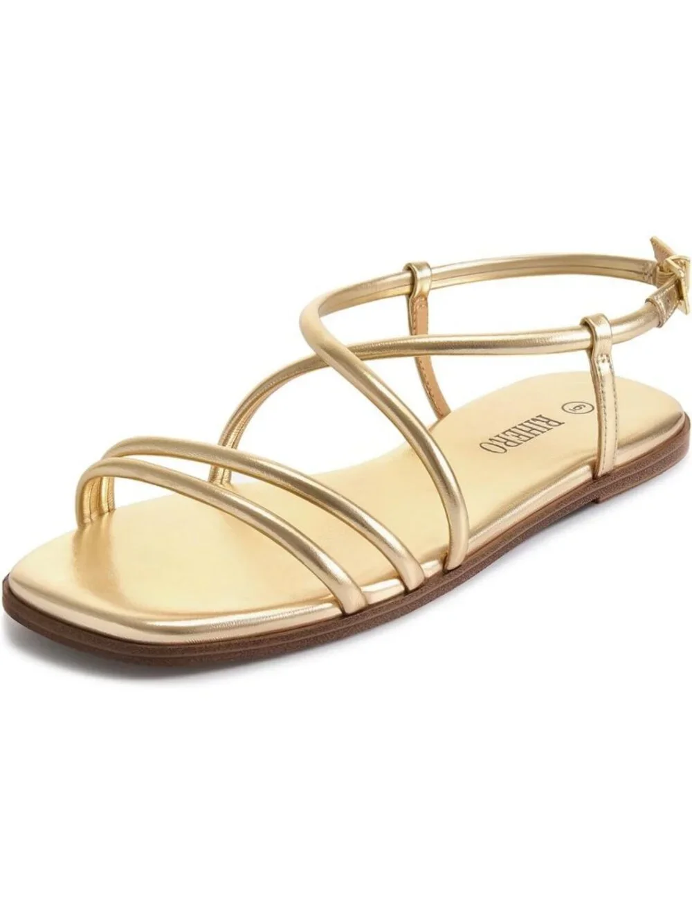 Stylish Women's Strappy Flat Sandals - Summer Lace-Up, Open Toe, Comfortable